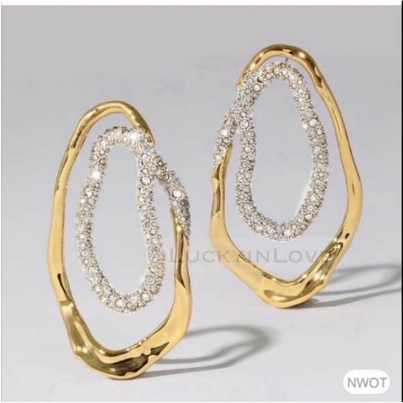 ALEXIS BITTAR • Solanales Organic double hoop loop Post Drop Earrings - Picture 8 of 9